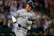Yankees star Aaron Judge broke the American League record by hitting his 62nd home run